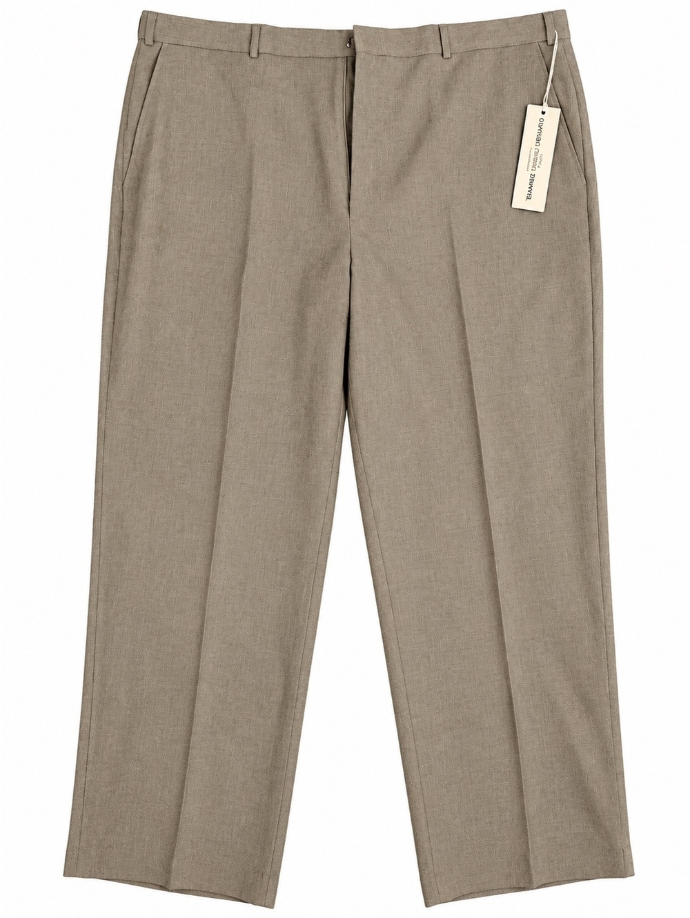 Emanuel Ungaro Men’s Dress Pants W44 L30 Taupe Beige Flat Front NEW With Tags